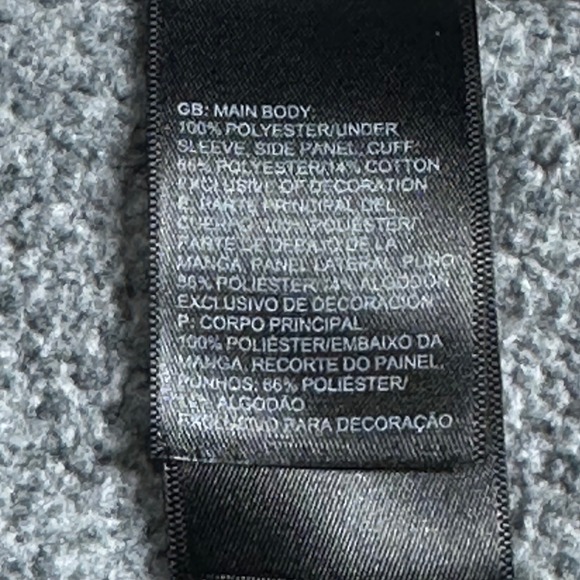 North‎ Face Womens Grey Fleece Jacket Full Zip Size S P Ribbed Panel Active Wear - Picture 5 of 9